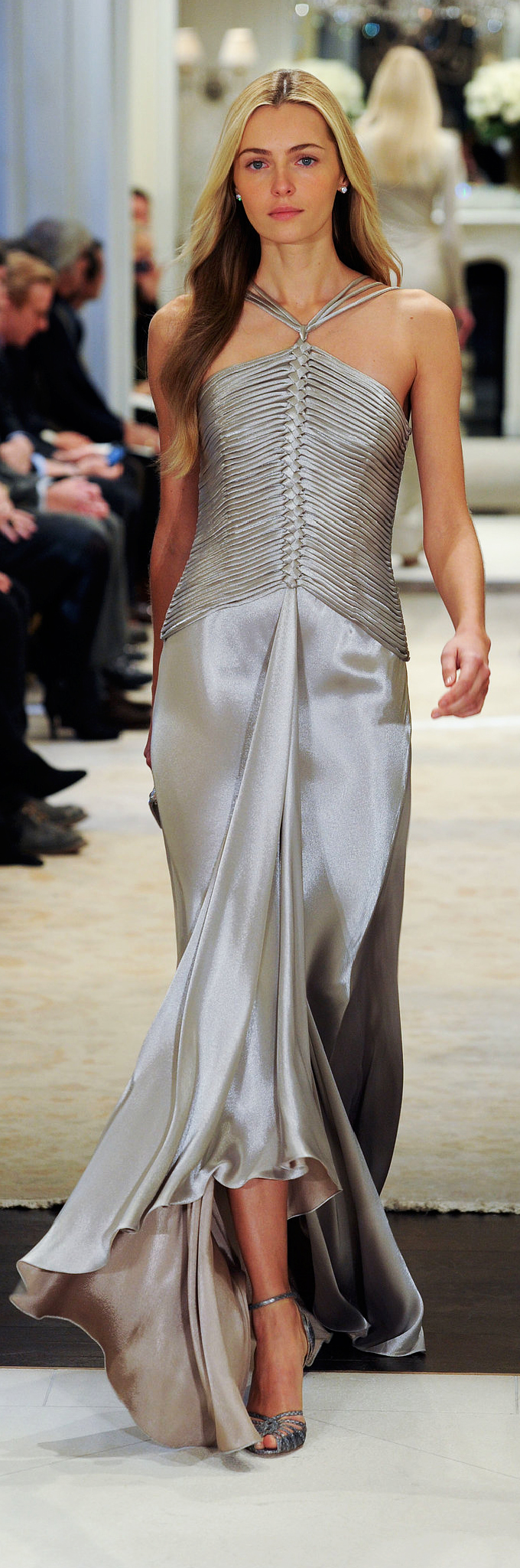 Ralph Lauren Pre-Fall 2014 RTW – silver silk evening dress | Glamorous  Luxury Passion
