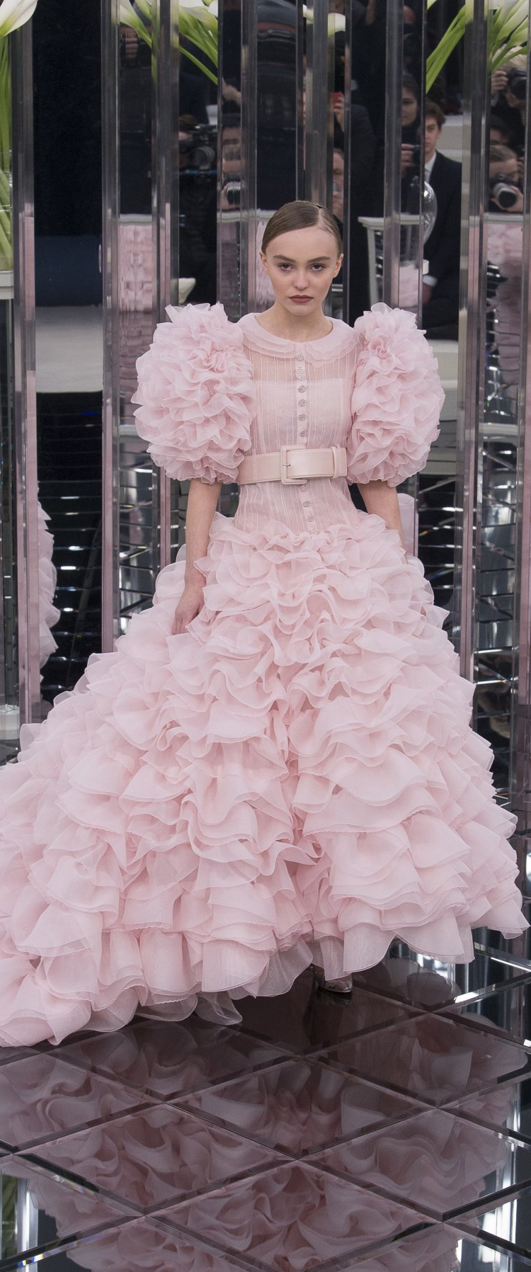 chanel-haute-couture-2017-spring-pink-ruffles-long-organza-evening-ball-gown  | Glamorous Luxury Passion